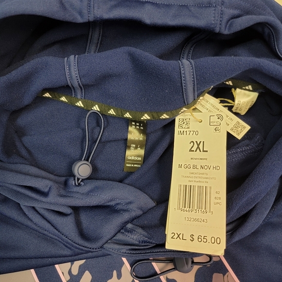 Adidas M GG Bl Nov Hd Pullover Hoodie Purple - Picture 6 of 8